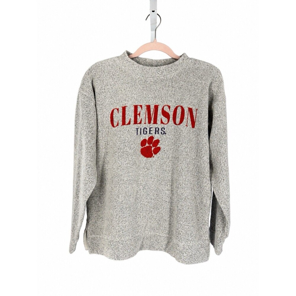 Clemson Tigers Boxercraft Sweatshirt Women’s Small Gray Logo Pullover